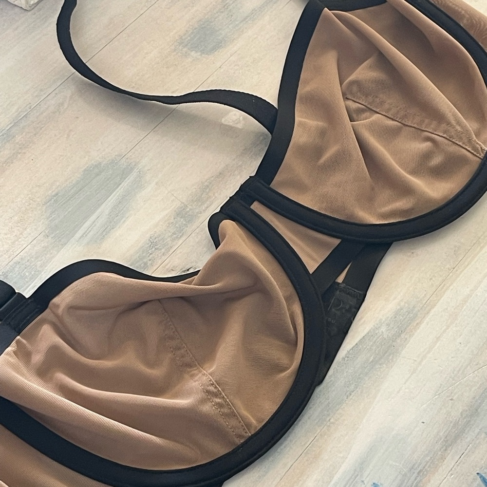 38C Cuup mesh Black and Tan Bra